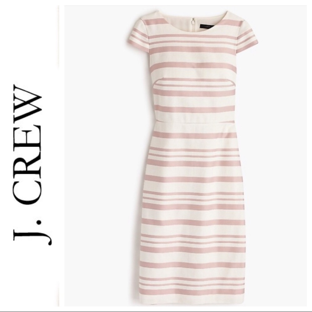 J. Crew Double Stripe Cap Sleeve Dress
